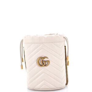 Gucci Mini GG Marmont Bucket Bag Matelasse Leather
